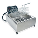 Fritadeira Industrial Elétrica Equipamentos Inox 5 L 220v