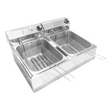 Fritadeira Industrial Elétrica Ipe Cozinhas Master Dupla 14l 14l Aço Inoxidável 50 Hz X 60 Hz 220v