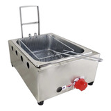Fritadeira Profissional Gás 1 Cesto 5 Litros Inox Cefaz