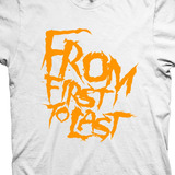 from first to last-from first to last Camiseta From First To Last Branca E Laranja