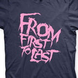 from first to last-from first to last Camiseta From First To Last Marinho E Rosa