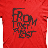 from first to last-from first to last Camiseta From First To Last Vermelha E Marrom