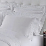 Fronha Avulsa Bordada Branca Renda 100 Algodão Percal 300 Fios 50x70cm Buettner Cor Branco