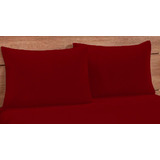 Fronha Avulsa Para Travesseiro 90x50 C zíper Percal 180 Fios Cor Vinho