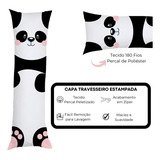 Fronha Para Travesseiro De Corpo Xuxão 1 30x0 38 Cor Panda Estampas Casa Borda