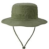FRTKK Boonie Militar Chapéu Tático Ajustável Boonie Chapéus Para Homens Mulheres Caça Pesca Ao Ar Livre Safari Sol Verde Militar G
