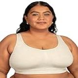 Fruit Of The Loom Sutiã Feminino Fit For Me 360 Stretch Plus Size Sem Costura- Aveia Mesclada- Large Plus