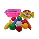 Frutas E Legumes Cestinha Feirinha Brinquedo Cozinha Infantil 13 Peças