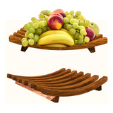 Fruteira Cozinha Mesa De Madeira Bancada Balcão Frutas
