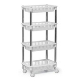 Fruteira Cromo Colors Niquelart Multifunção 4 Andares Cor Branco