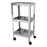 Fruteira Inox 3 Andares Com Rodinhas