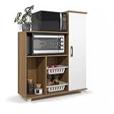 Fruteira Multiuso Para Cozinha Espaçosa Com 1 Porta Balcão Para Micro Ondas E Forno An