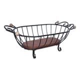 Fruteira Para Cozinha Oval Rústica P