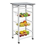 Fruteira Suporte P Bebedouro Purificador Max Forte C Tampo Granito 3 Cestos Removíveis Açomix Branco
