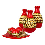 Fruteira Vasos Bolas Decorativos Mesa Ceramica