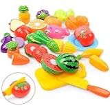 Frutinhas De Cortar Kit Com Frutas E Legumes Com Velkro Cozinha Infantil Brinquedo Educativo Didático Crec Crec - 12 Peças Sortidas