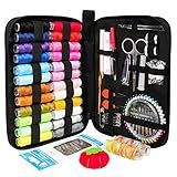Fshyos Kit De Costura Para Adultos E Crianças 26 Linhas De Costura Coloridas Kit De Costura De Viagem Para Iniciantes Tesouras Cortadores De Unha Dedal Etc Suprimentos De Costura Para Reparos De Emergência Presentes Para Mães