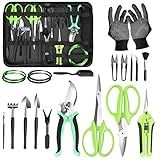 FTUREERA Kit De Ferramentas Para Bonsai Conjunto De Ferramentas De Jardinagem De 21 Peças Inclui Tesouras De Poda De Jardim Tesoura Para Aparar Plantas Fio De Treinamento Ferramenta Para Suculenta