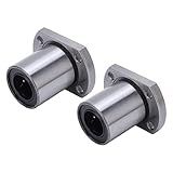 FTVOGUE 2pcs 16mm LMH16UU Rolamento Linear De Esferas Para Eixos De Movimento Linear CNC - Alta Precisão- Baixa Resistência Ao Atrito - Para Equipamentos De Medição De Coordenadas- Equipamentos