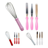 Fue Fouet Profissional Inox Kit 3 Espátulas Promoção