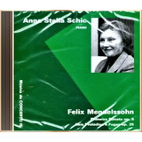 fugees-fugees Cd Anna Stella Schic Piano Mendelssohn Sonata Fugas
