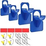 Fulanfudi 4 Peças De Suportes De Tubulação De Piscina Suportes Para Mangueiras De Piscina Acima Do Solo Acessório De Prevenção De Queda De Tubos Com 4 Fitas 8 Abraçadeiras De Cabo E 4 Braçadeiras