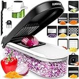 Fullstar Cortador De Legumes Fatiador De Queijo Cortador De Alimentos Picador De Vegetais Cortador De Cebola Cortador De Legumes Com Recipiente Fatiador De Mandolina E Ralador De Queijo 10 Em 1