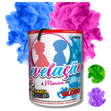 Fumaça Latão 75mm Chá Revelação Azul Rosa Verde Lilás Festas