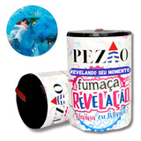 Fumaça Revelação Super Fogos Lata 75mm Chao Azul Rosa