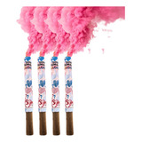 Fumaça Rosa Chá Revelação Bastão Kit C 04 Unidades Original
