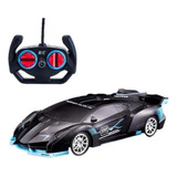 Fun Game Carrinho De Controle Remoto Corrida Veloz Com Luz No Farol Cor Preto azul