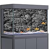Fundo De Aquário 3D Preto Mármore Decorativo Pedras Rochas Papel De Parede Impressão HD Tanque De Peixes Répteis Habitat Decorações De Fundo PVC Paisagem Pôster Adesivo 19 6x39 3 50x100cm 