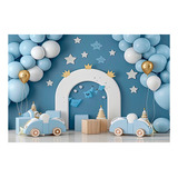 Fundo Fotográfico Cenário Em Tecido Newborn Smash 1 5x2 2m Cor Colorido Desenho Impresso Cenário Carrinhos Ffh580
