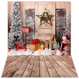 Fundo Fotográfico Natal Tecido 1 50x2 20m Modelos Cor Natal Madeira Fnt 650 Desenho Impresso Vertical