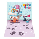 Fundo Fotográfico Pet Shop Banho E Tosa 2,20x1,60 Pn-0937