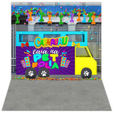 Fundo Fotográfico Pet Shop Cenário Tecido 1 20x1 70 Vertical Desenho Impresso Trio Elétrico Pet Pet 99