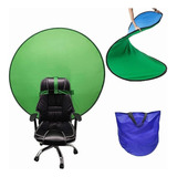 Fundo Verde E Azul Portátil P Cadeira Home Office Gravação