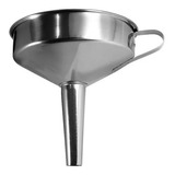 Funil Aço Inox Grande 16x14 Cm Alça Garrafas Óleo Multiuso