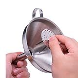 Funil Cozinha Inox C Peneira Removível Tamanho Grande Casa