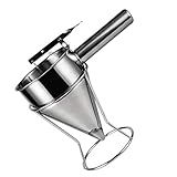 Funil Maruko Dispensador De Panquecas E Cupcakes Com Alça Máquina Decoração Dispensador De Massa De Panqueca Ferramentas De Bolas De Polvo Dispensador De Funil Metal Distribuidor