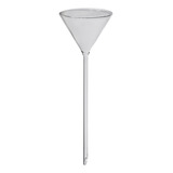 Funil Vidro Analitico Liso Haste Longa Diametro 60mm 30ml