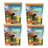 Funny Bunny Ração Roedores Coelhos P Da India 4 Pcte 1 8 Kg