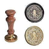 FunWr1te Kit De Selos De Cera Bastat Série Mitologia Cabeça De Carimbo De Latão Com Alça De Madeira Para Cartão De Ação De Graças Envelope Carta Embrulho De Presente Convite De Festa De