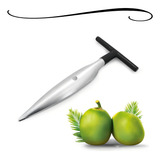 Fura Coco Furador Metal Abridor De Coco Inox Profissional