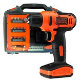Furadeira E Parafusadeira 10mm Sem Fio Black Decker Modelo Ld12sc Com Maleta De Transporte Parafusadeira A Bateria Kit Com 30 Acessórios 1 Bateria 1 Carregador Bivolt