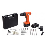 Furadeira E Parafusadeira 12v Kit 50 Peças Black E Decker