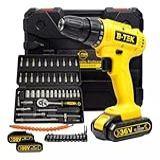 Furadeira E Parafusadeira Portátil Sem Fio A Bateria 36V Kit Maleta Com Acessórios 24 Peças 110 220V