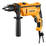 Furadeira Impacto Profissional 1 2 Polegadas 45000bpm Potência 900w 127v 3000rpm Amarela Alta Capacidade Perfuração Maleta Deko