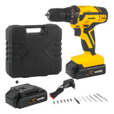 Furadeira Parafusadeira 12v Pfv 012 C 2 Baterias Kit Vonder Cor Amarelo Frequência 50 60hz 110v 220v