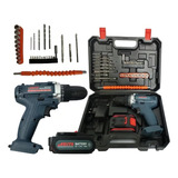 Furadeira Parafusadeira Com Bateria Íon lítio 12v 30 Bits Cor Azul Bivolt